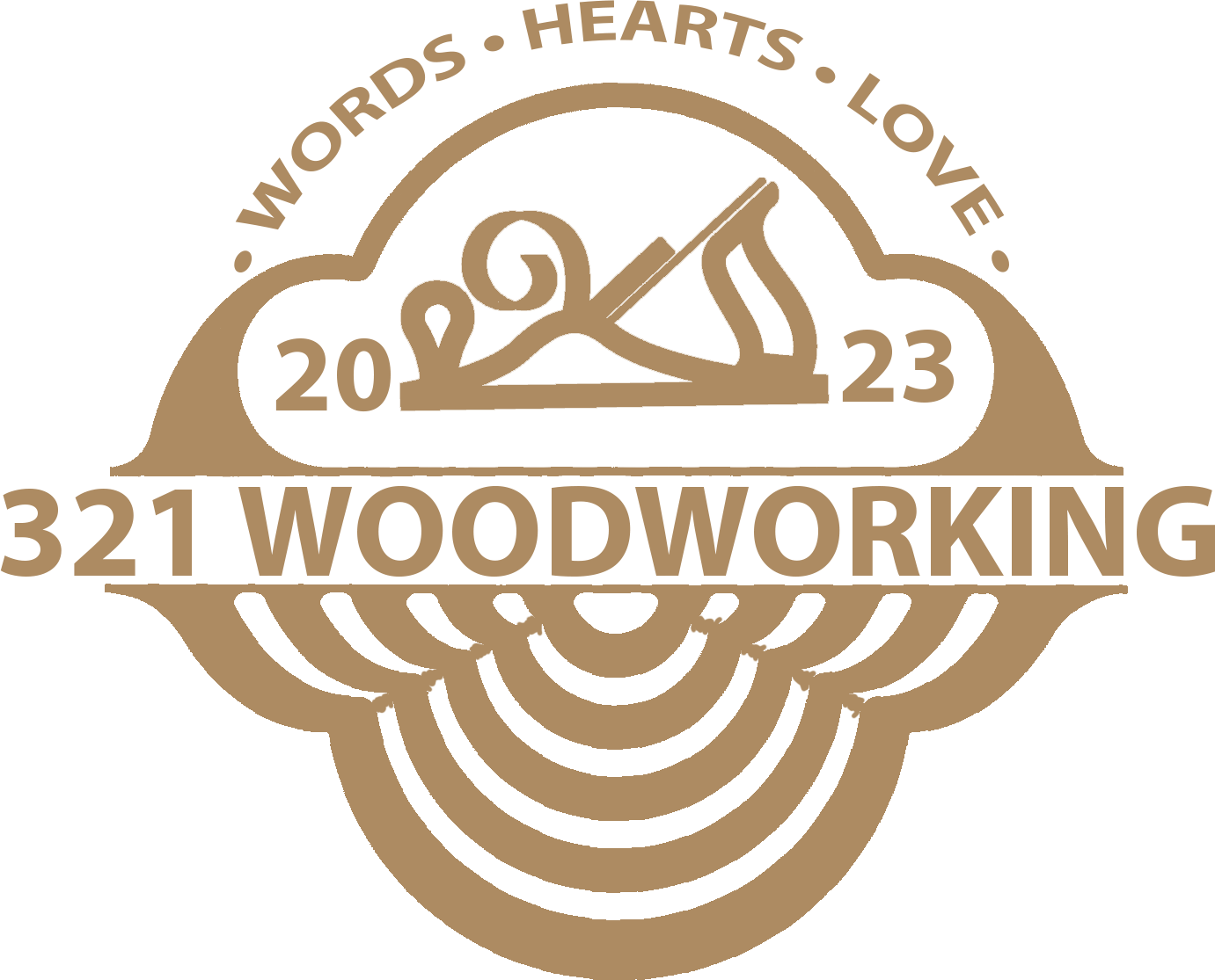 321 Woodworking &mdash; Words, Hearts, Love